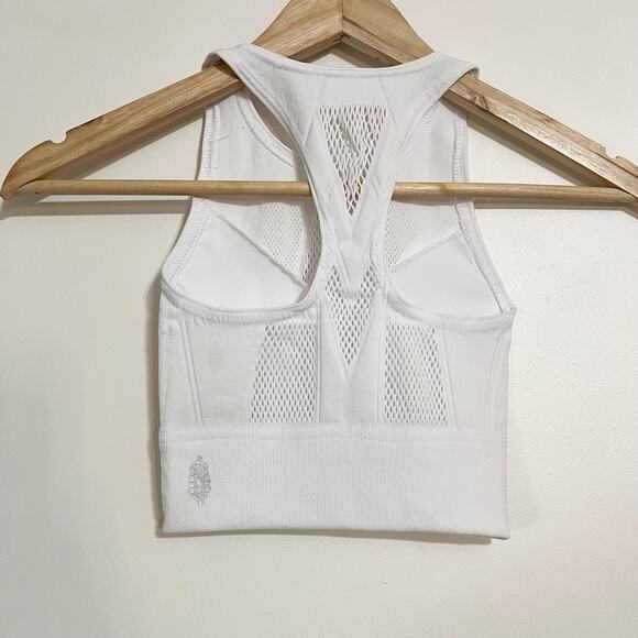 NWOT Free People Movement Running Through My Mind Bra in White - Picture 5 of 7